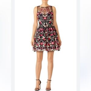 SHOSHANNA MIDNIGHT Floral Embroidered Dress 10